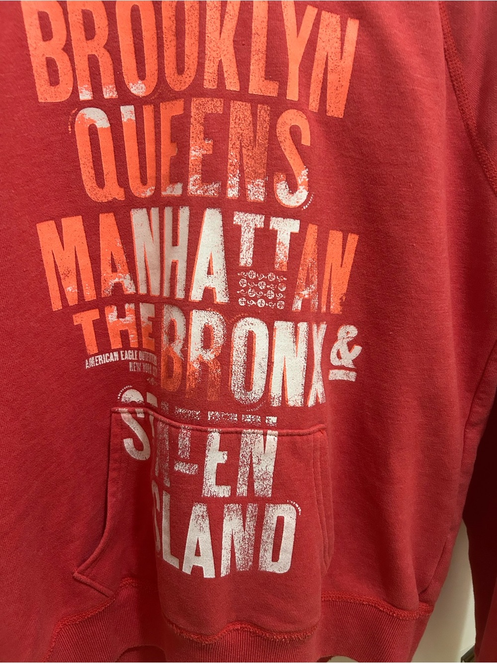 American Eagle Outfitters Red Graphic Kids Hoodie
